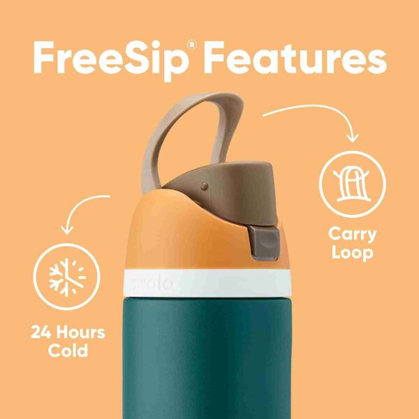 FreeSip Insulated Stainless Steel Water Bottle with Straw. - Image 4