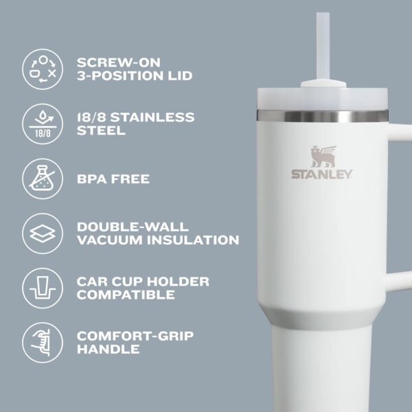 Stanley Tumbler with Handle and Straw. - Image 3