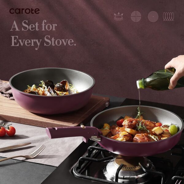 Kitchen Cookware Sets Non Stick, Removable Handle with 67% Off (Limited time deal) - Image 3